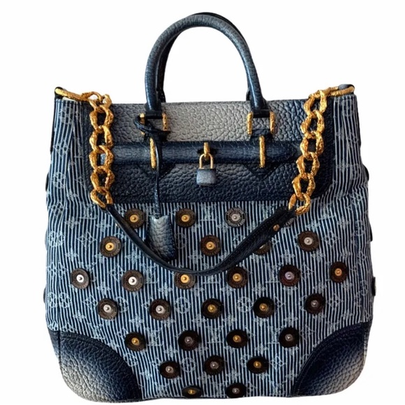 💙🥂🎉LV Leather & Denim Stripes Corsaire🎉🥂💙 - Picture 15 of 16